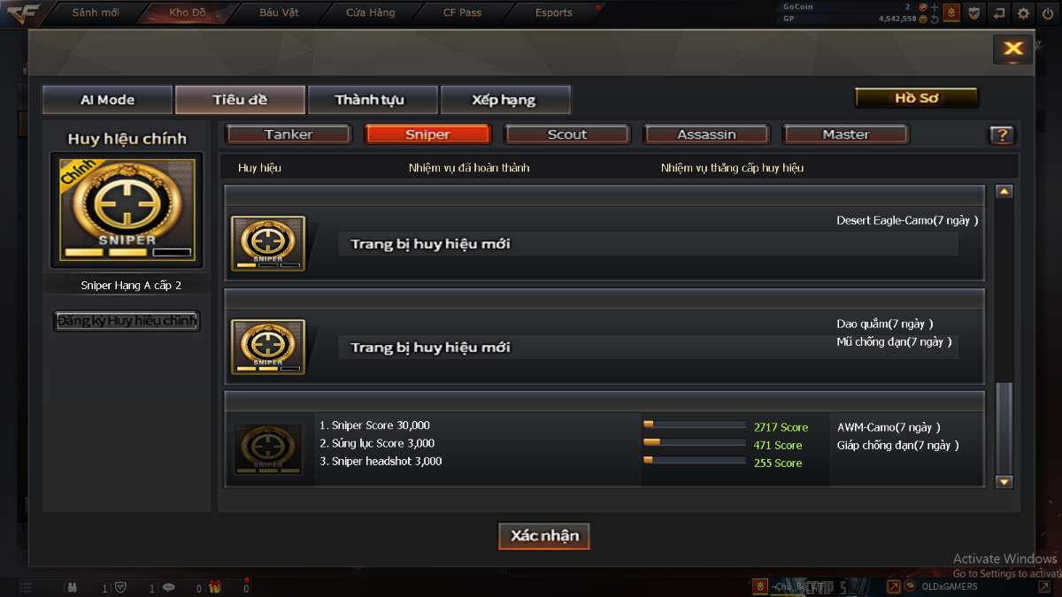 shop acc cf uy tin gia re